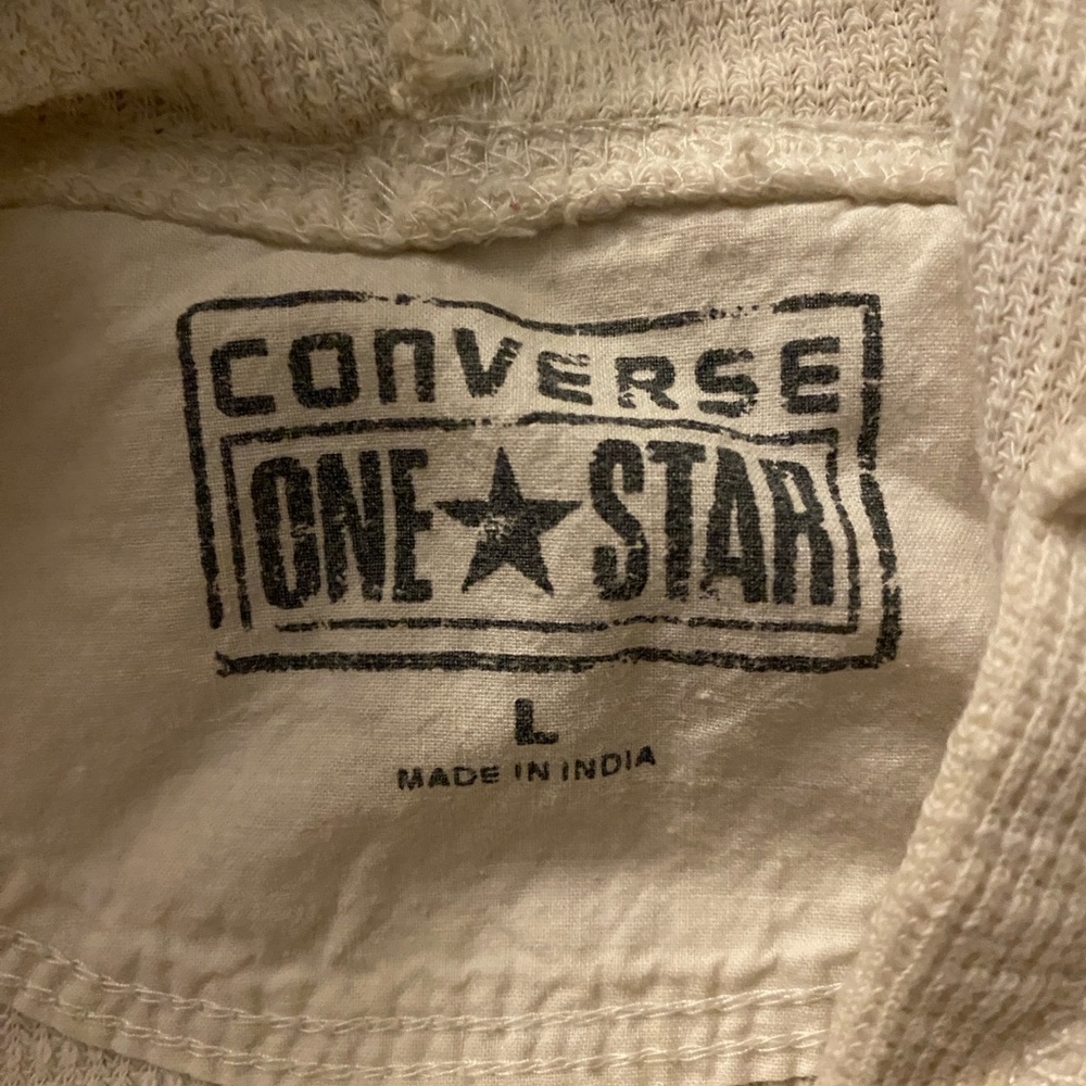 Converse one star cream colored men’s hoodie